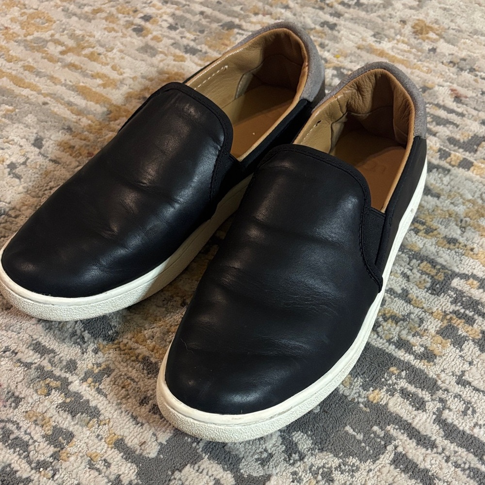 UGG Black Leather Women's Loafers